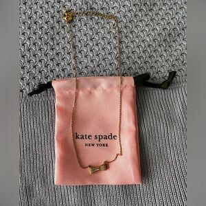 Kate Spade Golf Ready Set Bow Pave Bow Mini Pendant Necklace